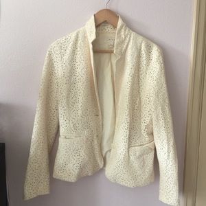 White laced blazer